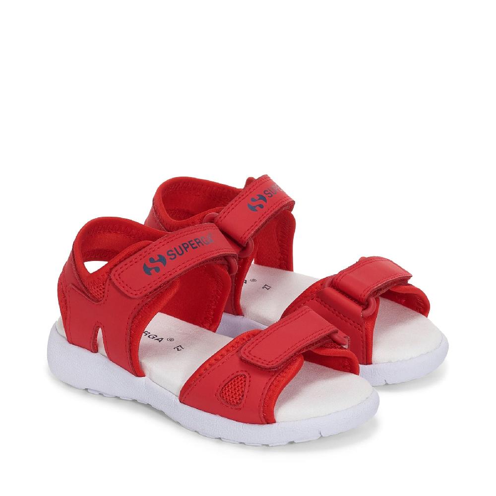 Superga 3999 KIDS SYNTHETIC MATERIALRED-WHITE Consegna Veloce