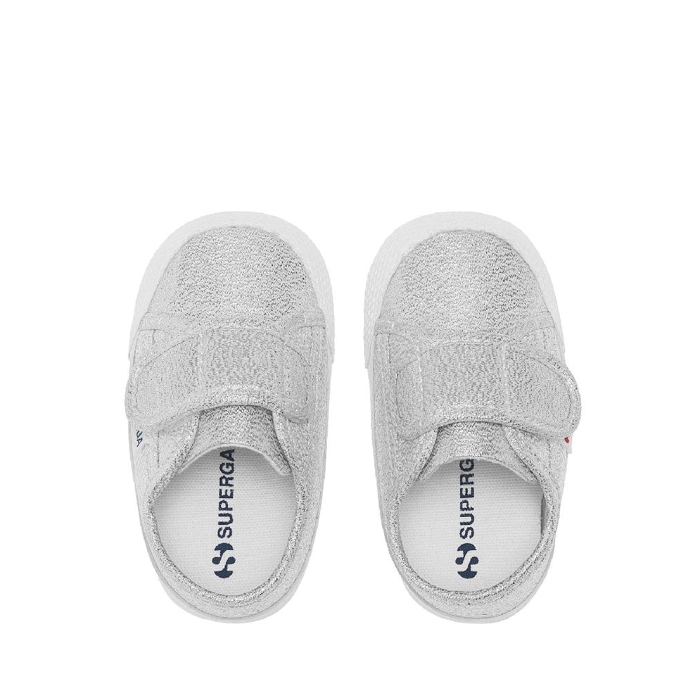 Superga 4006 BABY STRAP LAMEGREY SILVER Pezzi Unici