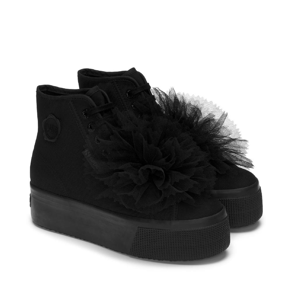 Superga 2708 HI TOP COCKADETOTAL BLACK In Saldo