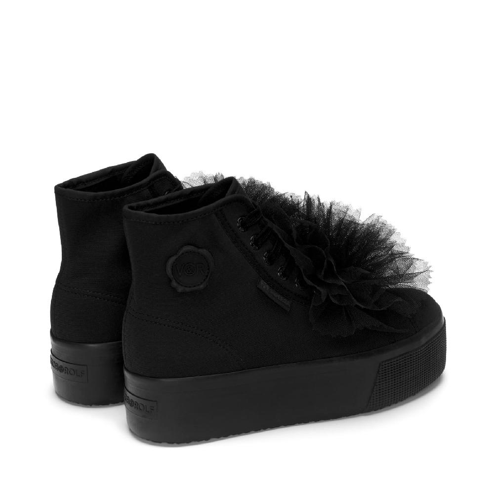 Superga 2708 HI TOP COCKADETOTAL BLACK In Saldo