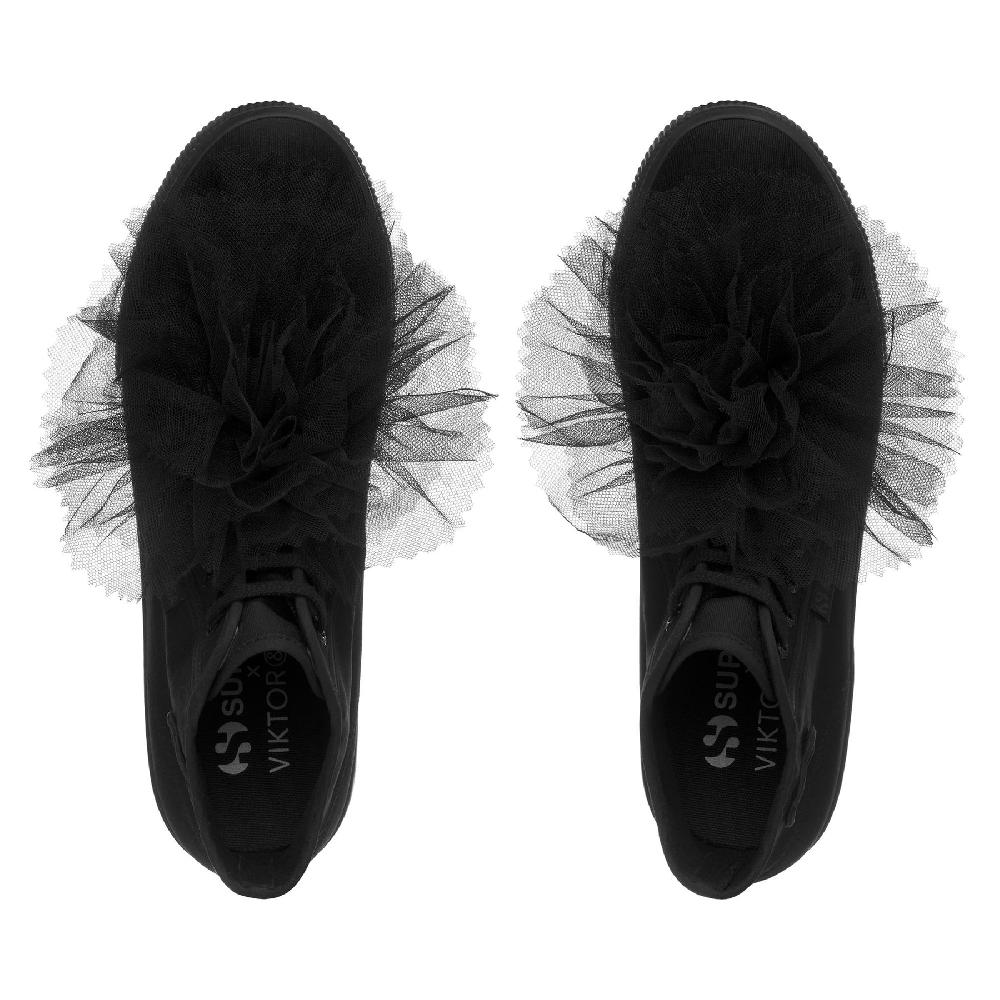 Superga 2708 HI TOP COCKADETOTAL BLACK In Saldo