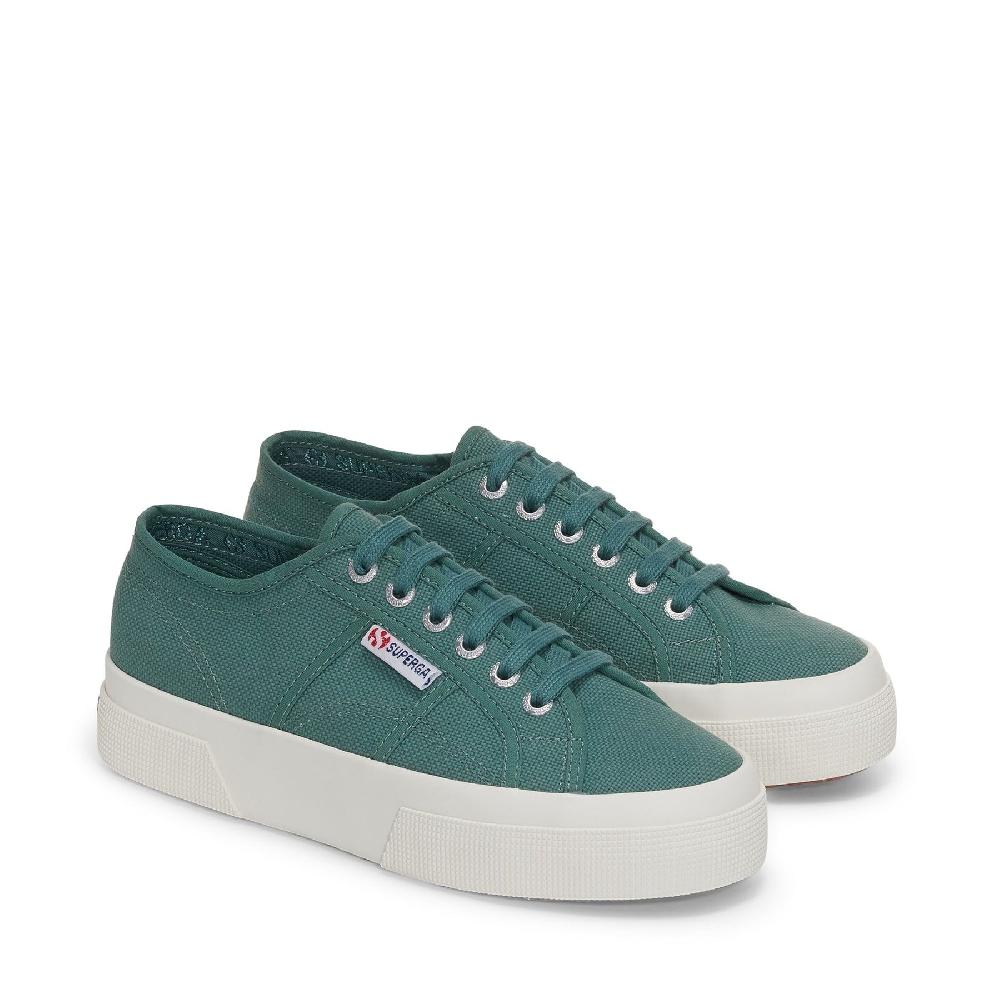 Superga 2740 PLATFORMGREEN DUSTY-FAVORIO Promozione Limitata