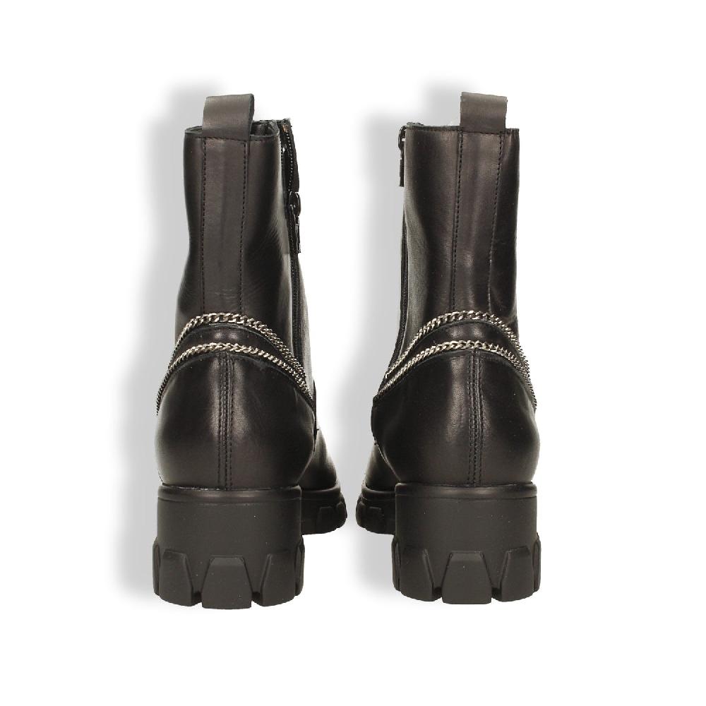 Tata Italia Stivaletti in vera pelle con zip decorativa. Tacco alto 6cm Fino Al -60%