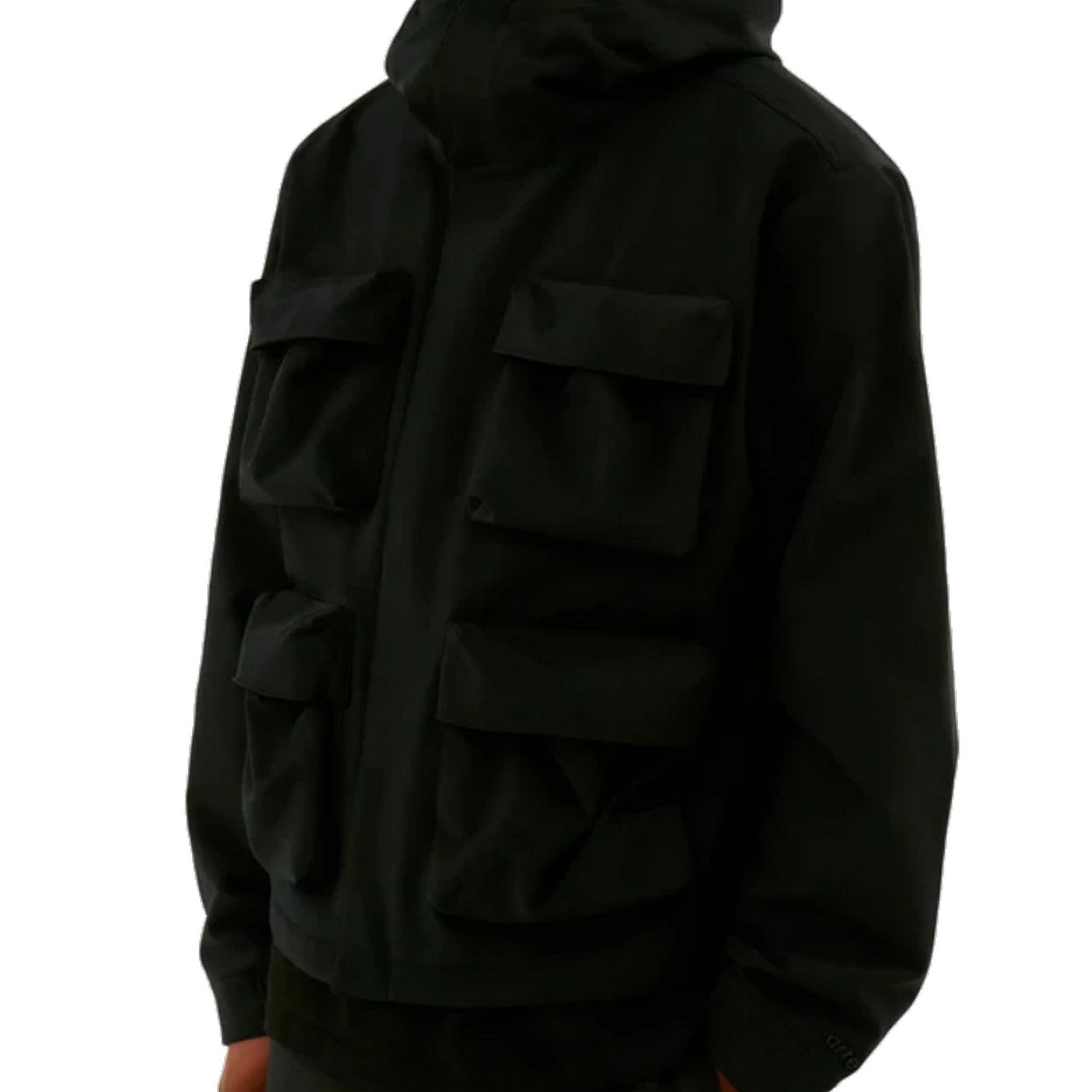 Arte 3D Pockets Nylon Hooded Jacket Spedizione gratuita