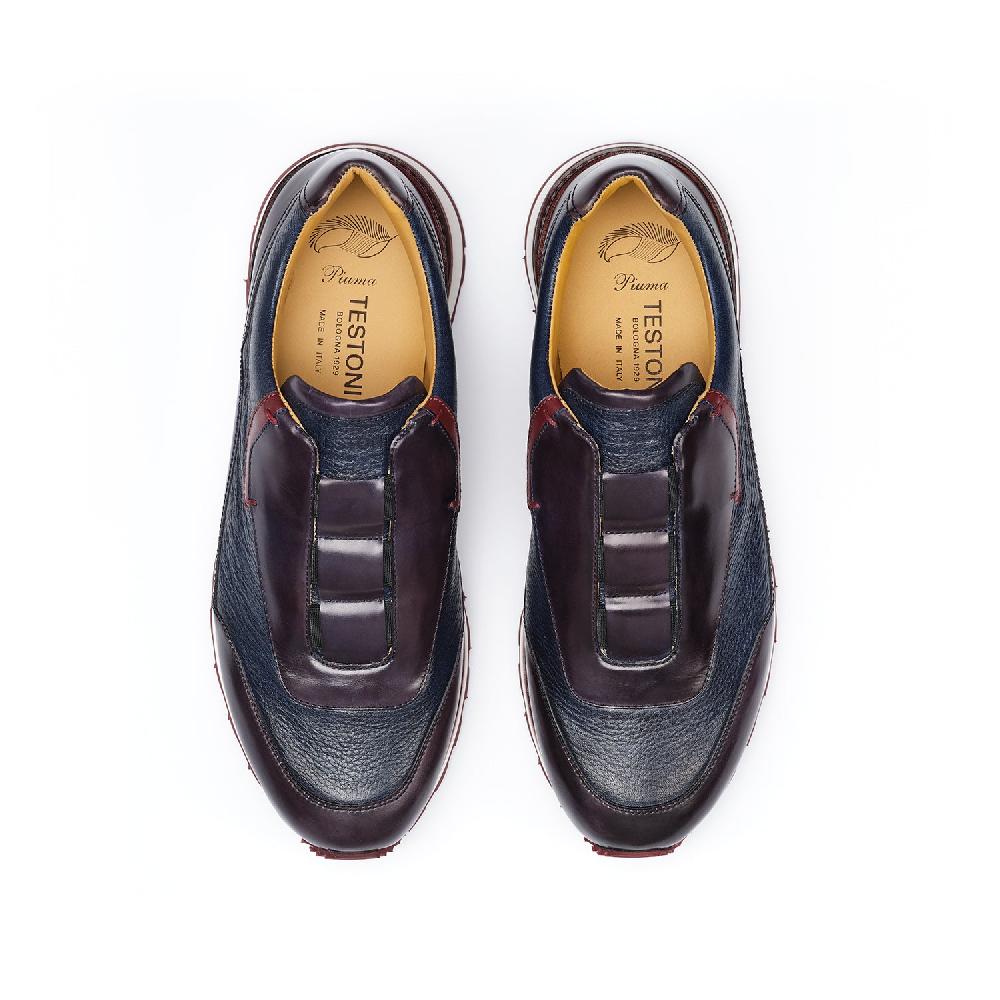 ﻿A.Testoni MOENA SNEAKER ROYAL CALF + GRAINED CALF ° I Più Venduti