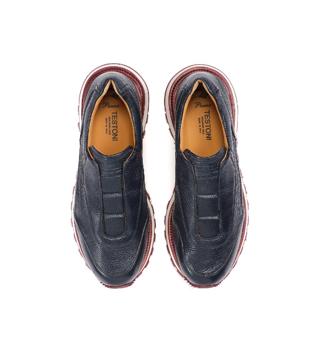 A.Testoni MOENA SNEAKER IN CERVO Vendite Flash