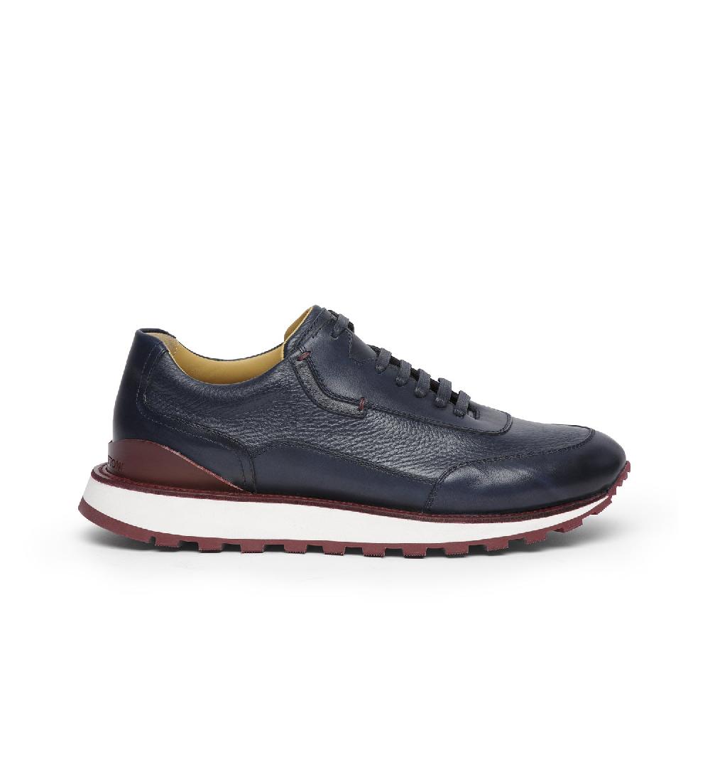 A.Testoni MOENA SNEAKERS CHUNKY IN PELLE E CERVO 2025