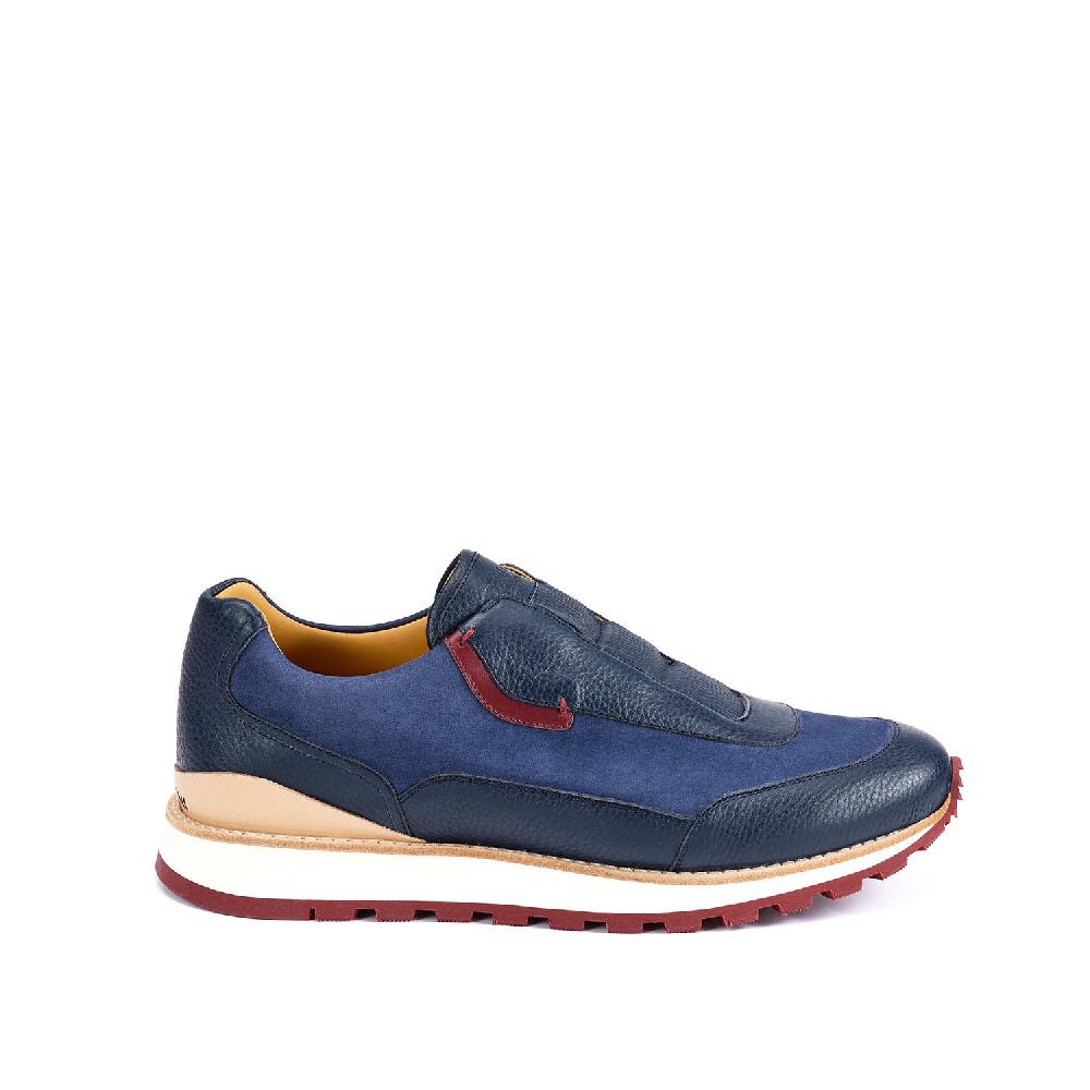 A.Testoni MOENA SNEAKER NUBUK CALF+DEER ° Italy