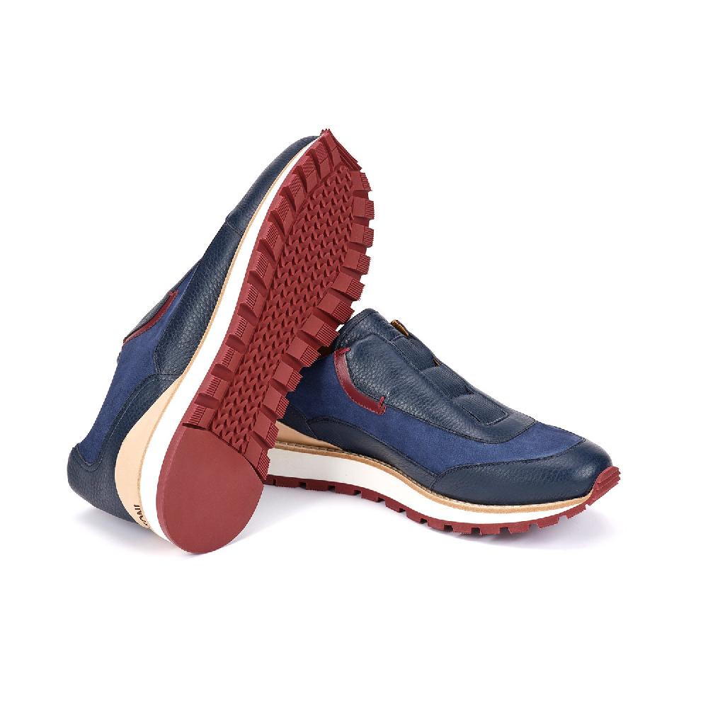 A.Testoni MOENA SNEAKER NUBUK CALF+DEER ° Italy