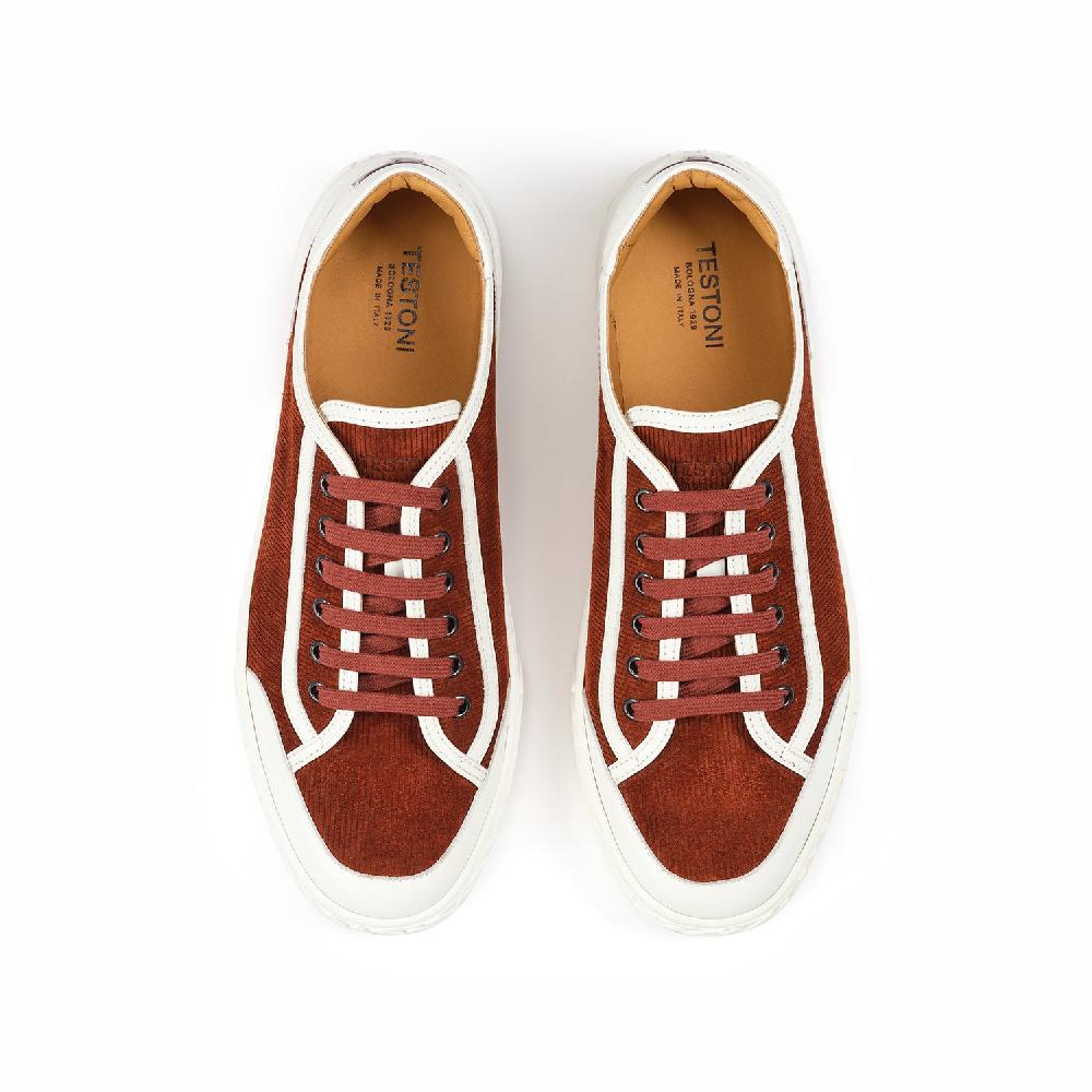 A.Testoni RAVENNA SNEAKER VELVET SUEDE CALF+CALF ° Qualità