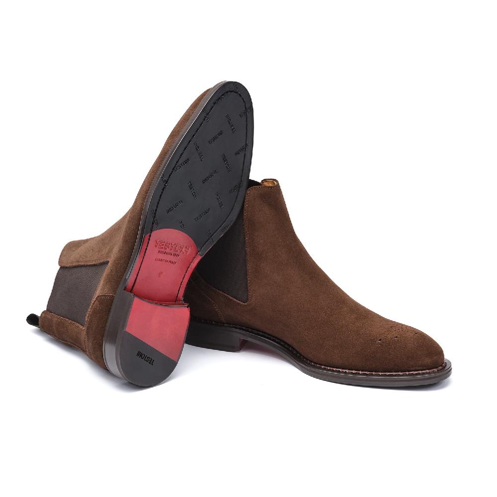 A.Testoni VENEZIA CHELSEA ENGLISH SUEDE CALF Promozione Limitata
