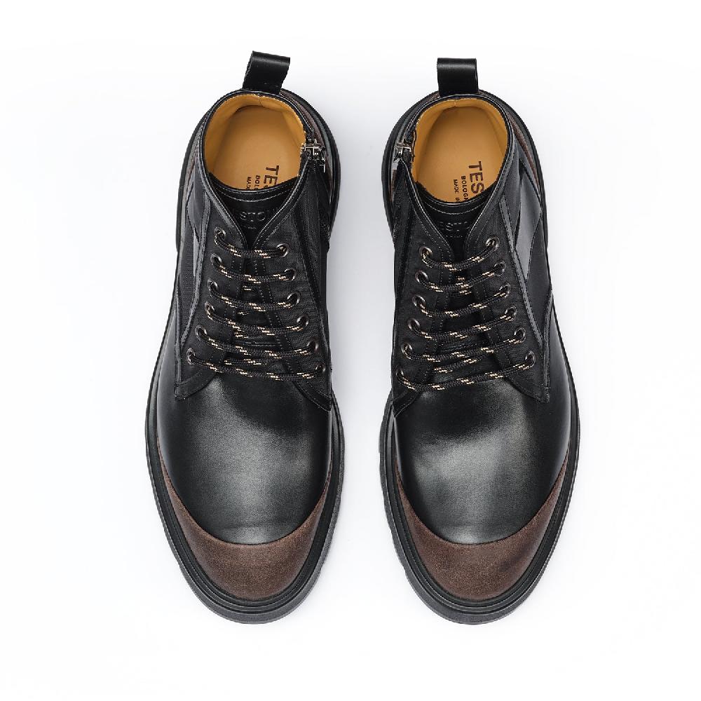 A.Testoni MORGEX COMBAT BOOT WAX SUEDE NYLON FABR. AND CALF ° Shopping Online