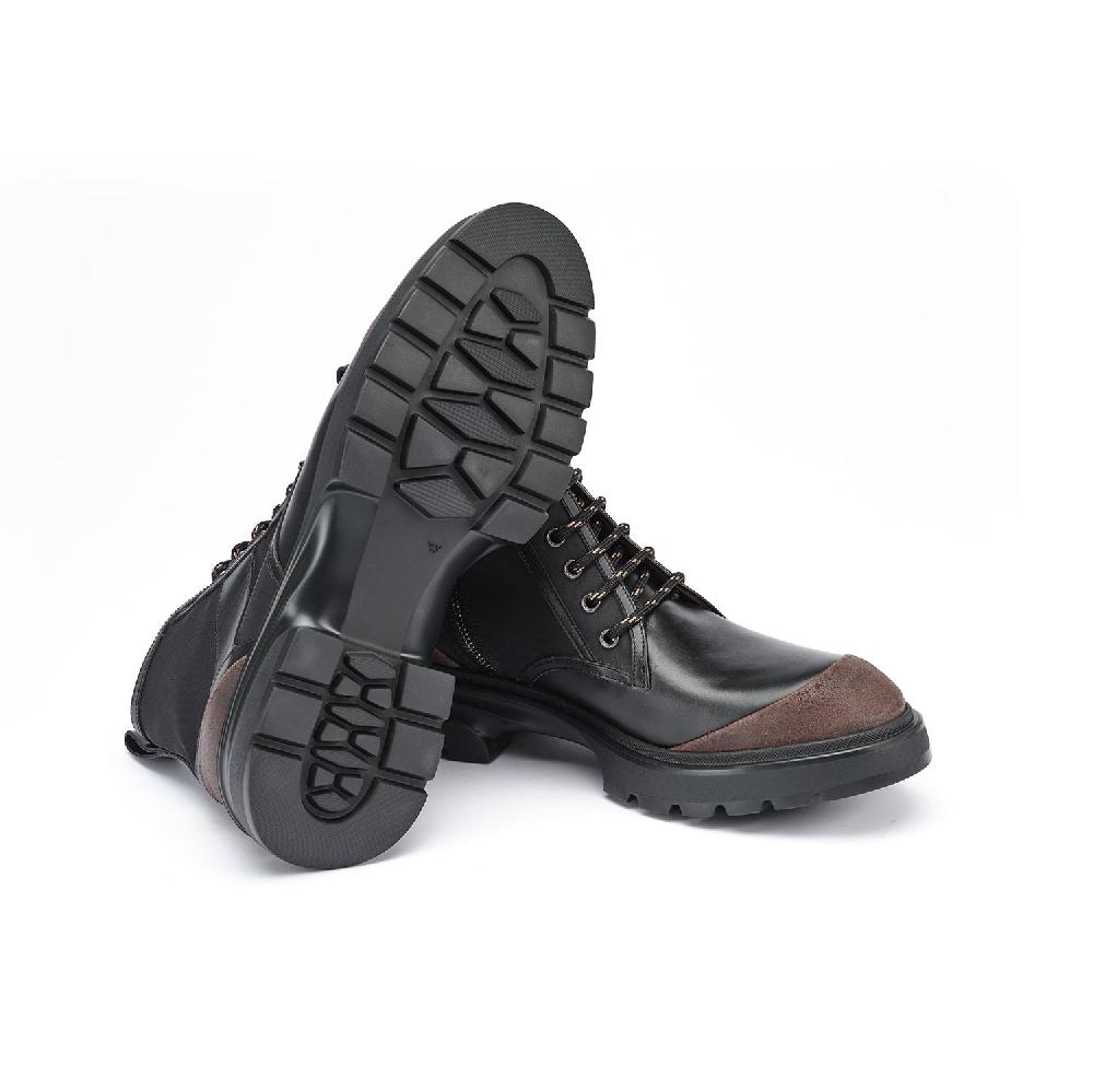 A.Testoni MORGEX COMBAT BOOT WAX SUEDE NYLON FABR. AND CALF ° Shopping Online