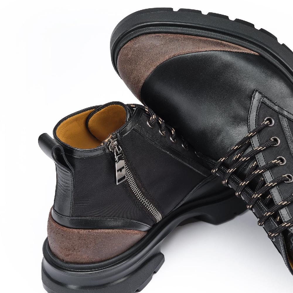 A.Testoni MORGEX COMBAT BOOT WAX SUEDE NYLON FABR. AND CALF ° Shopping Online
