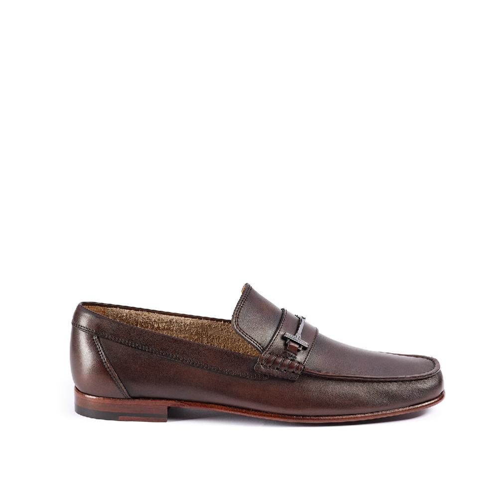 A.Testoni BRACCIANO MOCCASIN UNLINED SOFT DELAVE CALF ° Saldi Di Fabbrica
