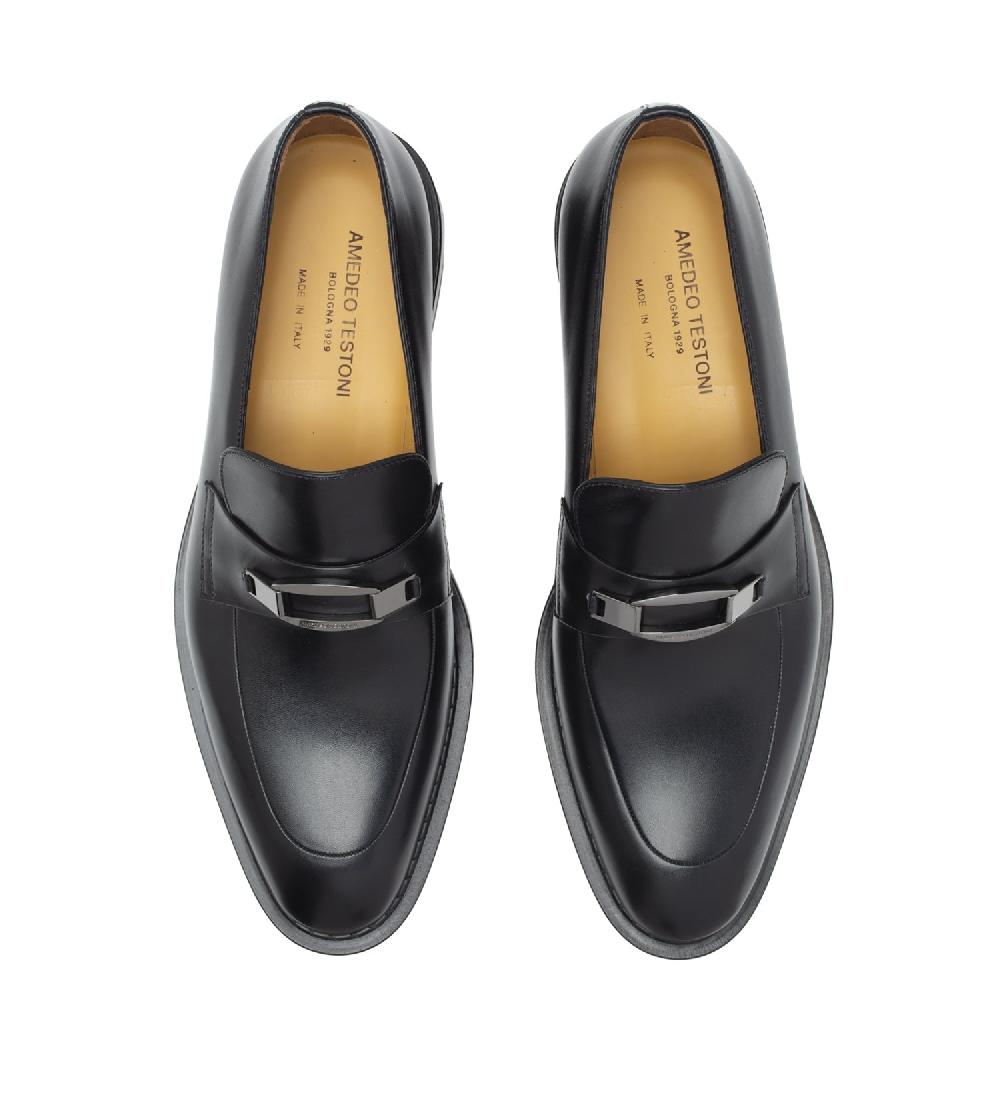 A.Testoni VENEZIA MOCASSINO IN PELLE In Saldo