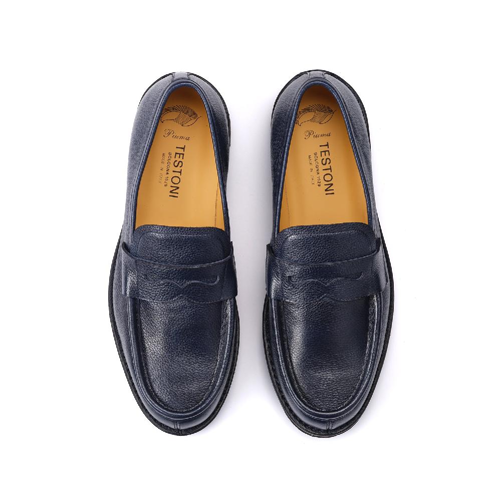 A.Testoni COURMAYEUR LOAFER GRAINED CALF Spedizione gratuita