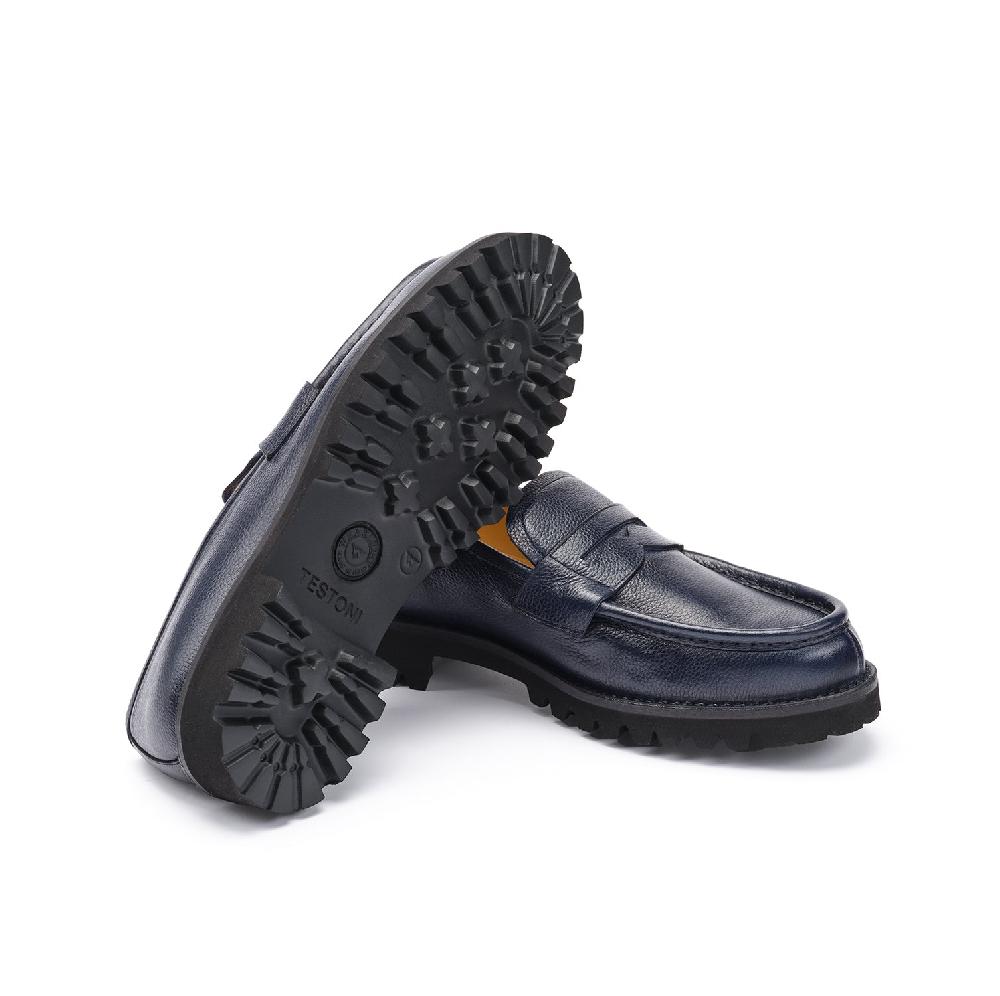 A.Testoni COURMAYEUR LOAFER GRAINED CALF Spedizione gratuita