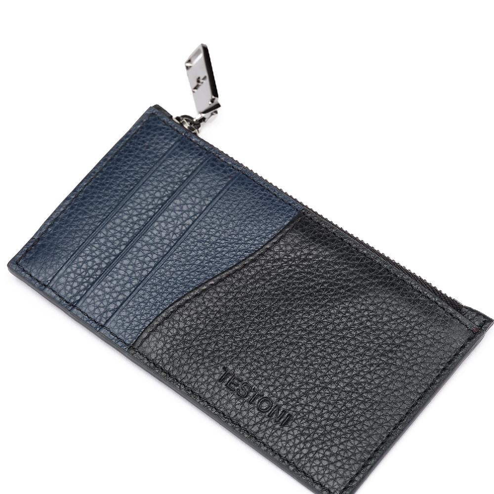A.Testoni ZIP CREDIT CARD CASE GRAINCALF Fornitura limitata