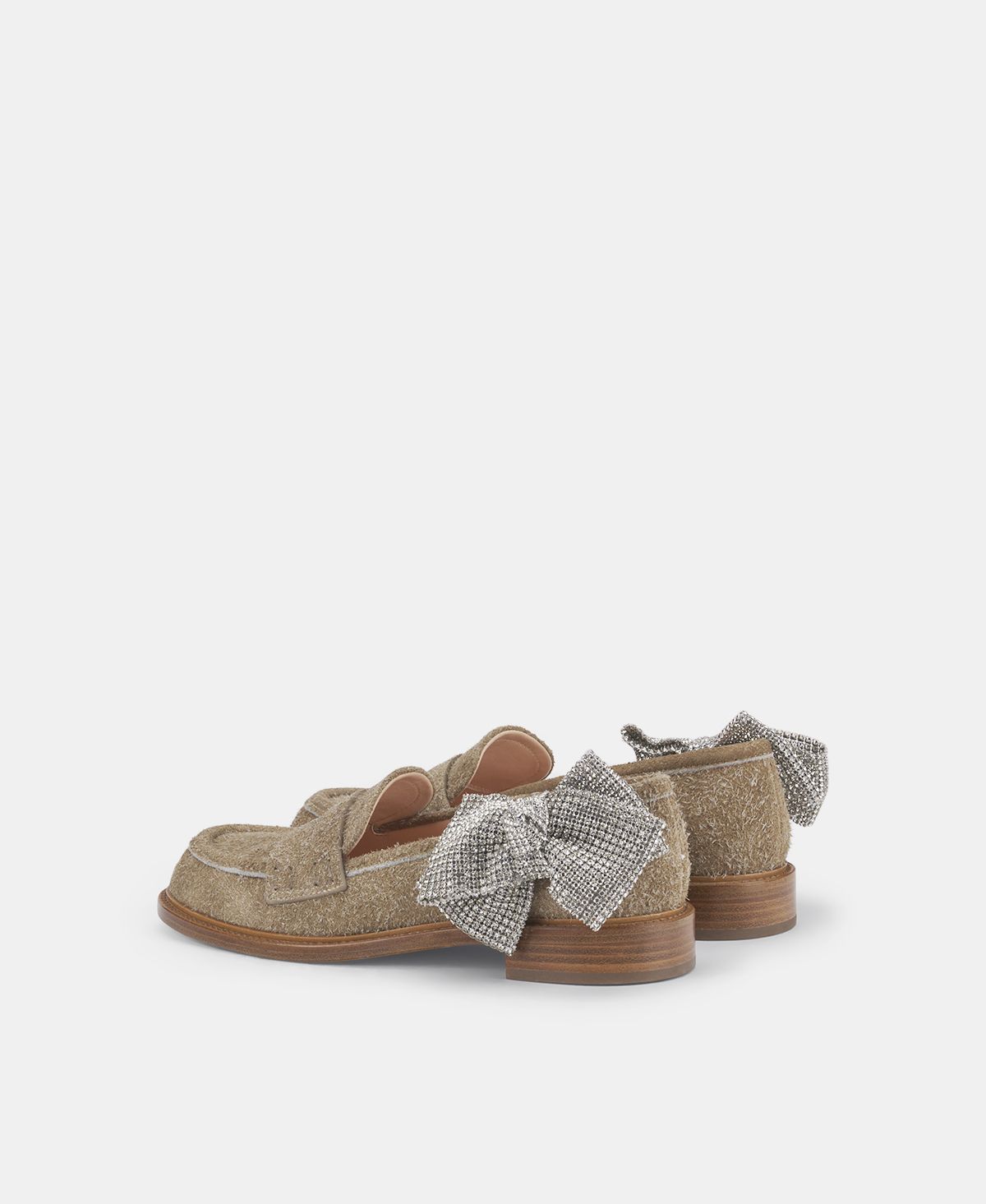 Agl Mocassino con fiocco di strass Tortora Olivia Ribbon In Saldo