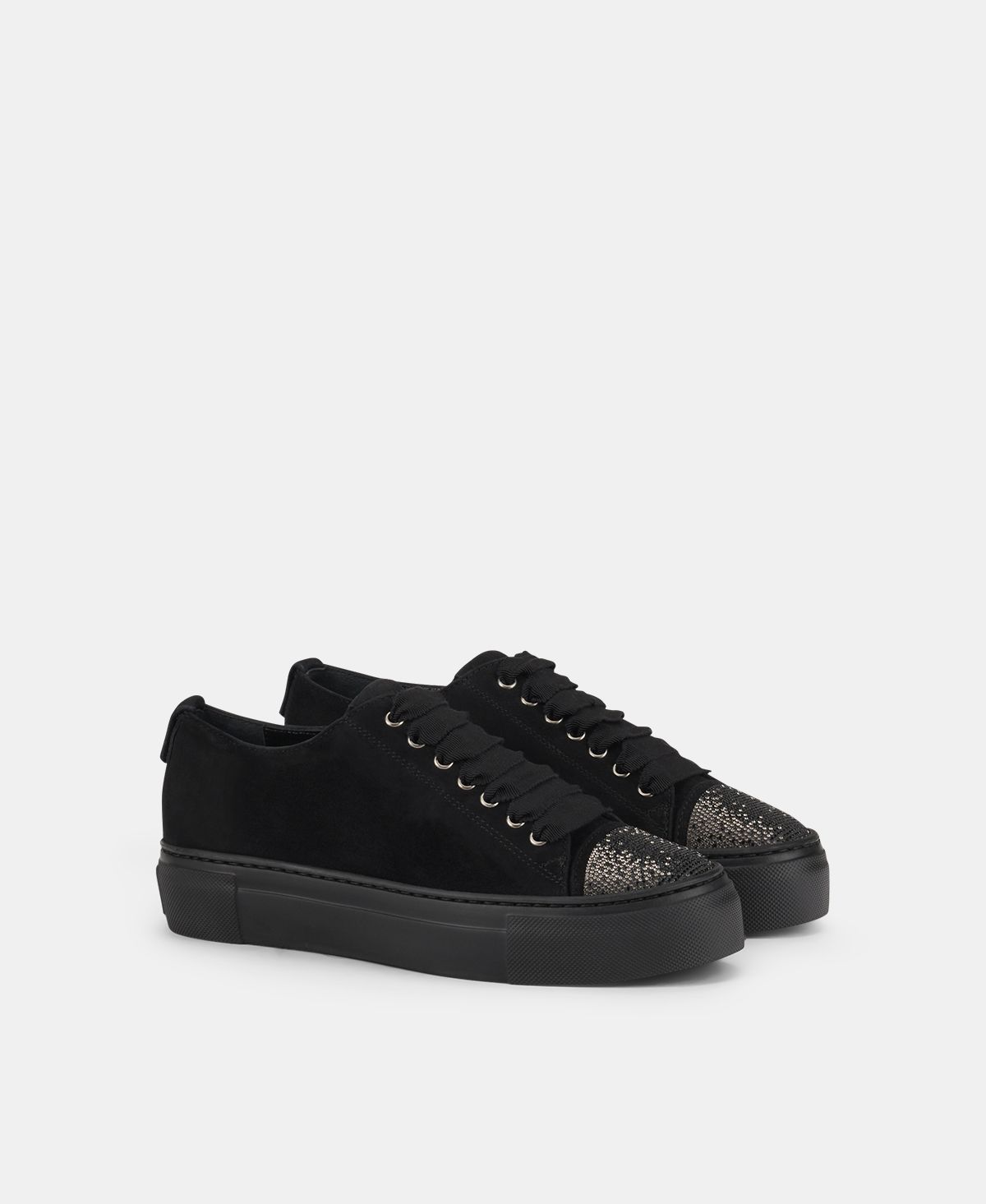 Agl Sneaker con puntina di strass Nero Vananda Crystal Moda