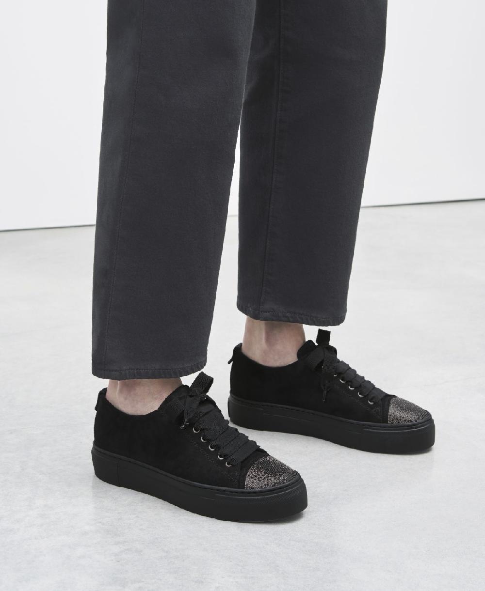Agl Sneaker con puntina di strass Nero Vananda Crystal Moda