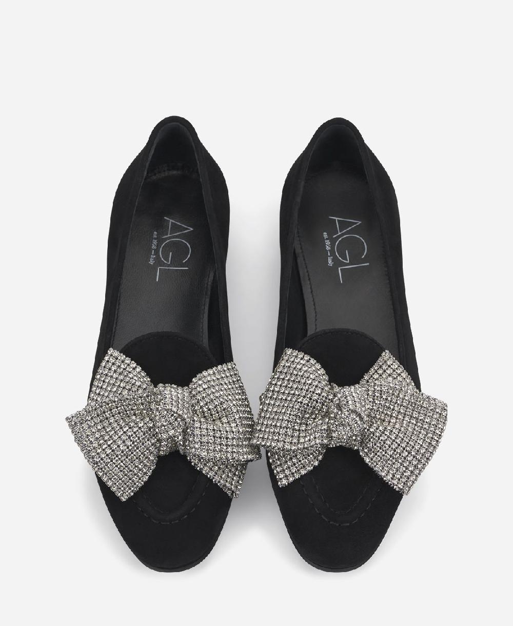 Agl Loafer con fiocco Nero Costanza Ribbon 2025