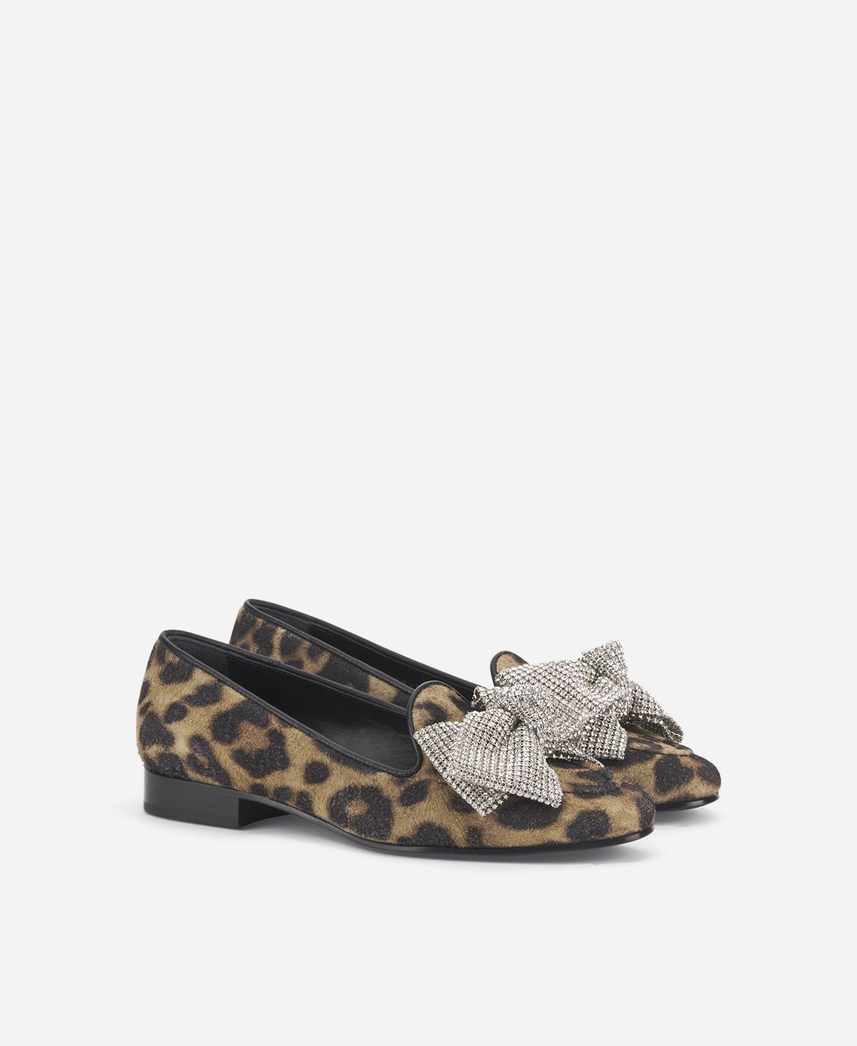 Agl Loafer con fiocco Stampa leopard Costanza Ribbon Italy