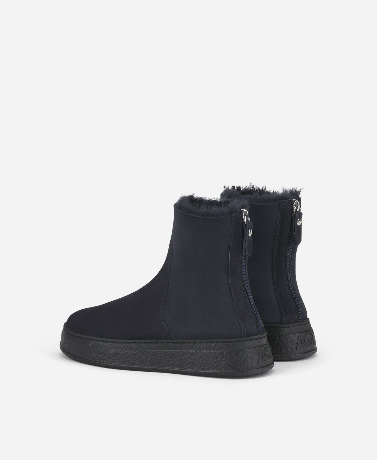 Agl Stivaletto in montone Blu Giuly Warm Fino Al -60%