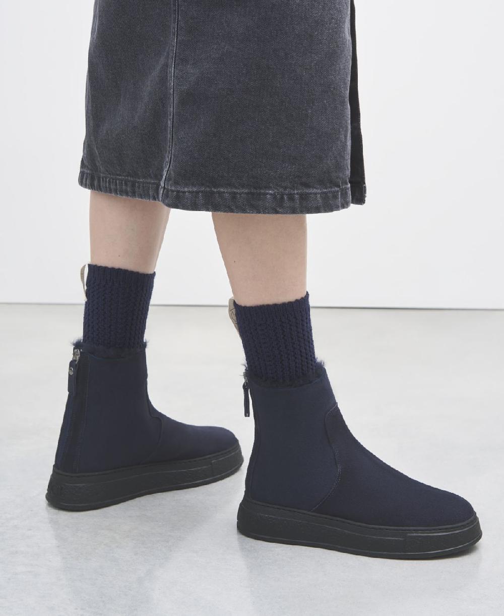 Agl Stivaletto in montone Blu Giuly Warm Fino Al -60%