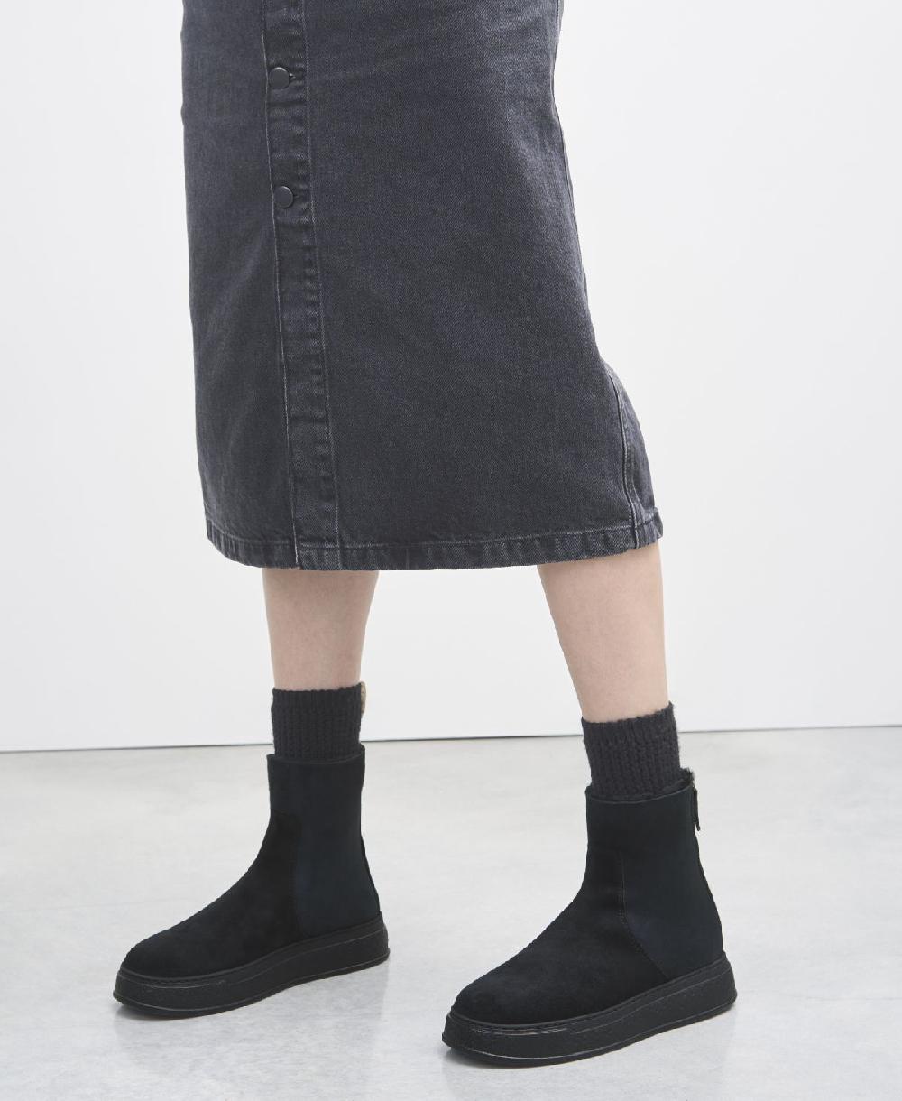 Agl Stivaletto in montone Nero Giuly Warm Shopping Online