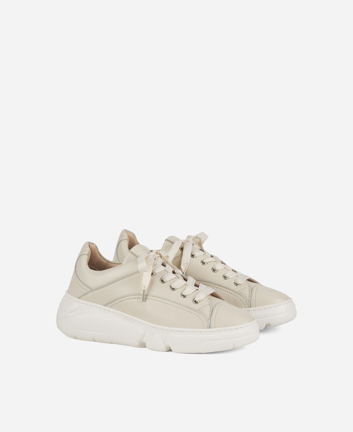 Agl Sneaker con lacci in nylon Avorio Fiona Presa