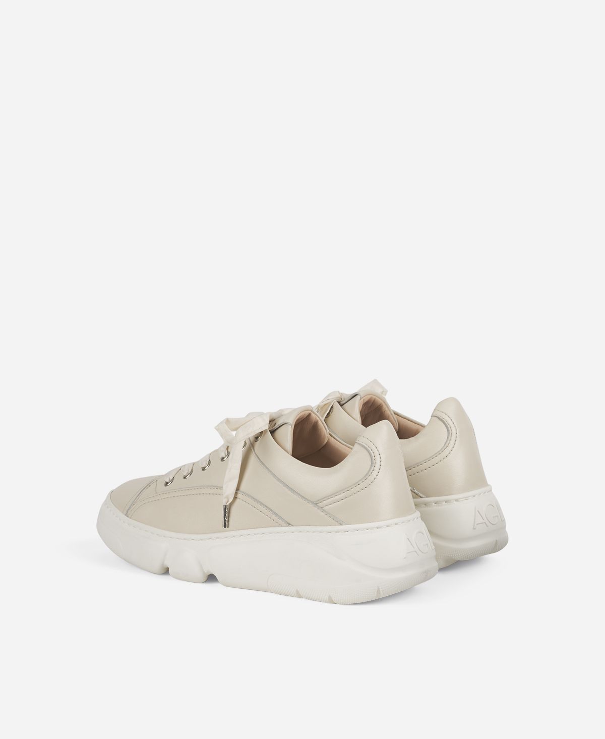 Agl Sneaker con lacci in nylon Avorio Fiona Presa