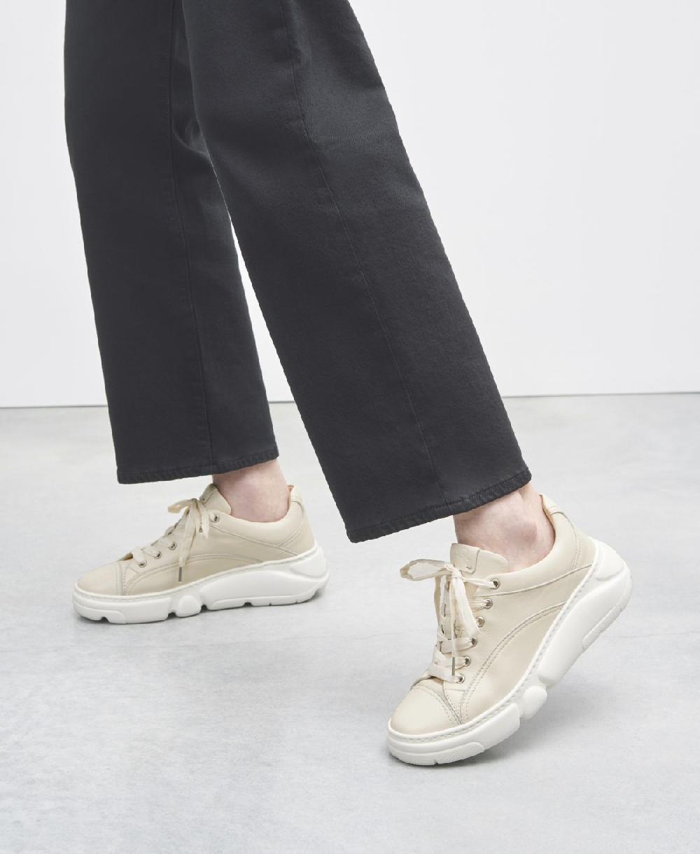 Agl Sneaker con lacci in nylon Avorio Fiona Presa