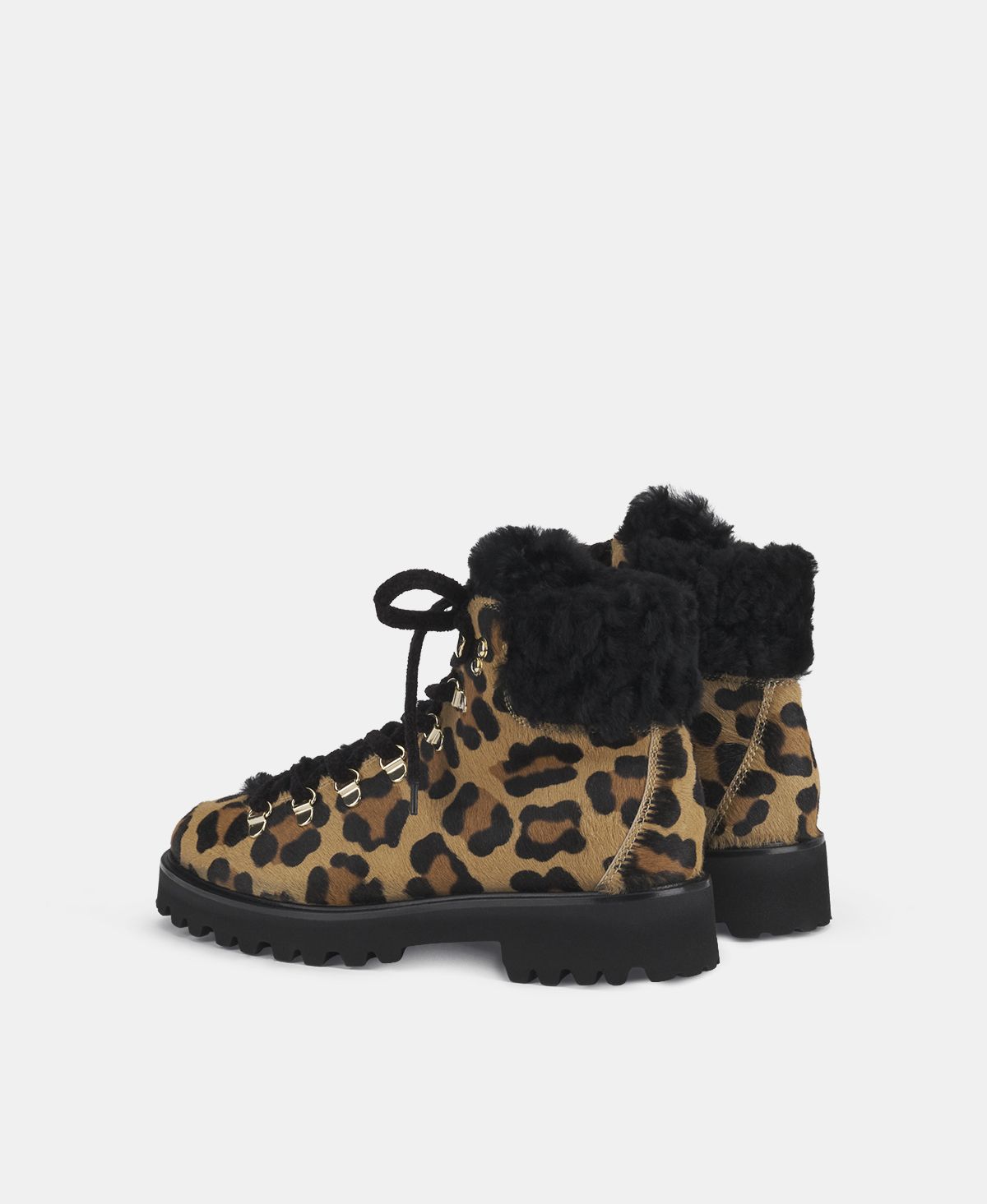 Agl Stivaletto con pelliccia Stampa leopard Goldie Mountain Outlet