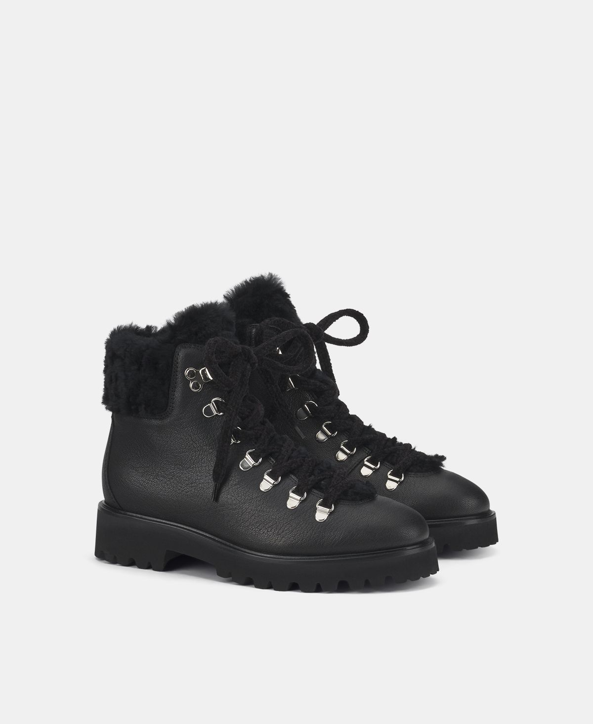 Agl Stivaletto con pelliccia Nero Goldie Mountain Saldi