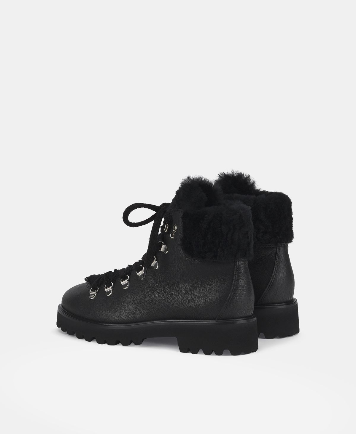 Agl Stivaletto con pelliccia Nero Goldie Mountain Saldi