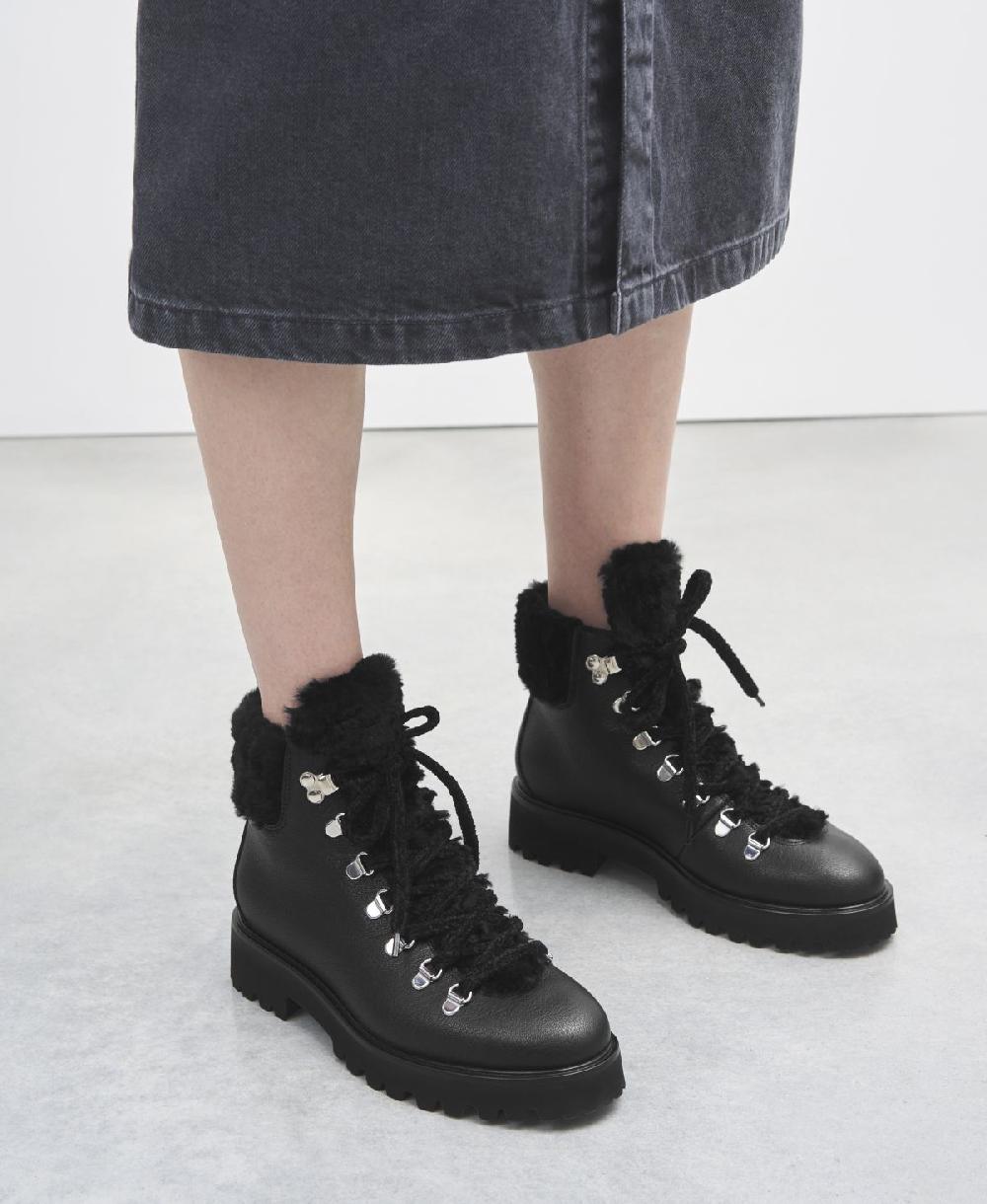 Agl Stivaletto con pelliccia Nero Goldie Mountain Saldi