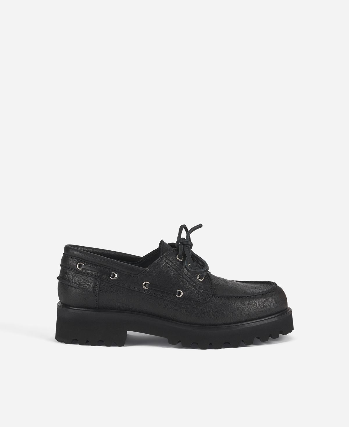 Agl Stringata in pelle Nero Goldie Barca Vendita Calda