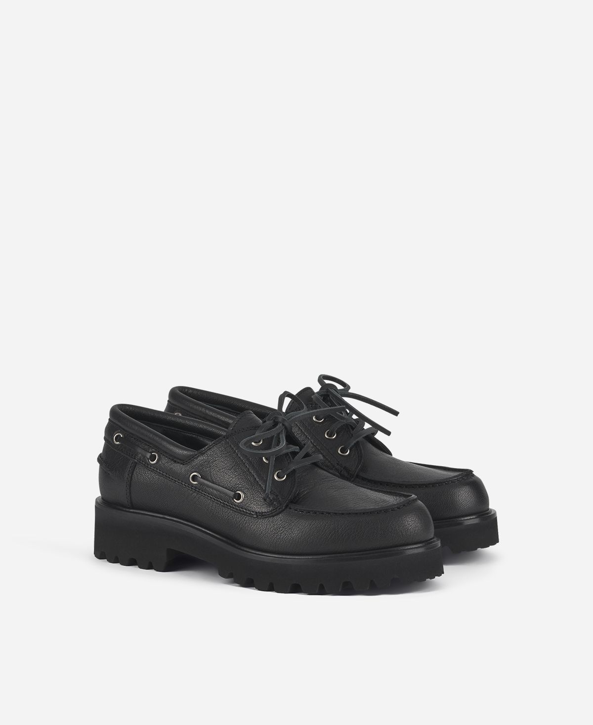 Agl Stringata in pelle Nero Goldie Barca Vendita Calda