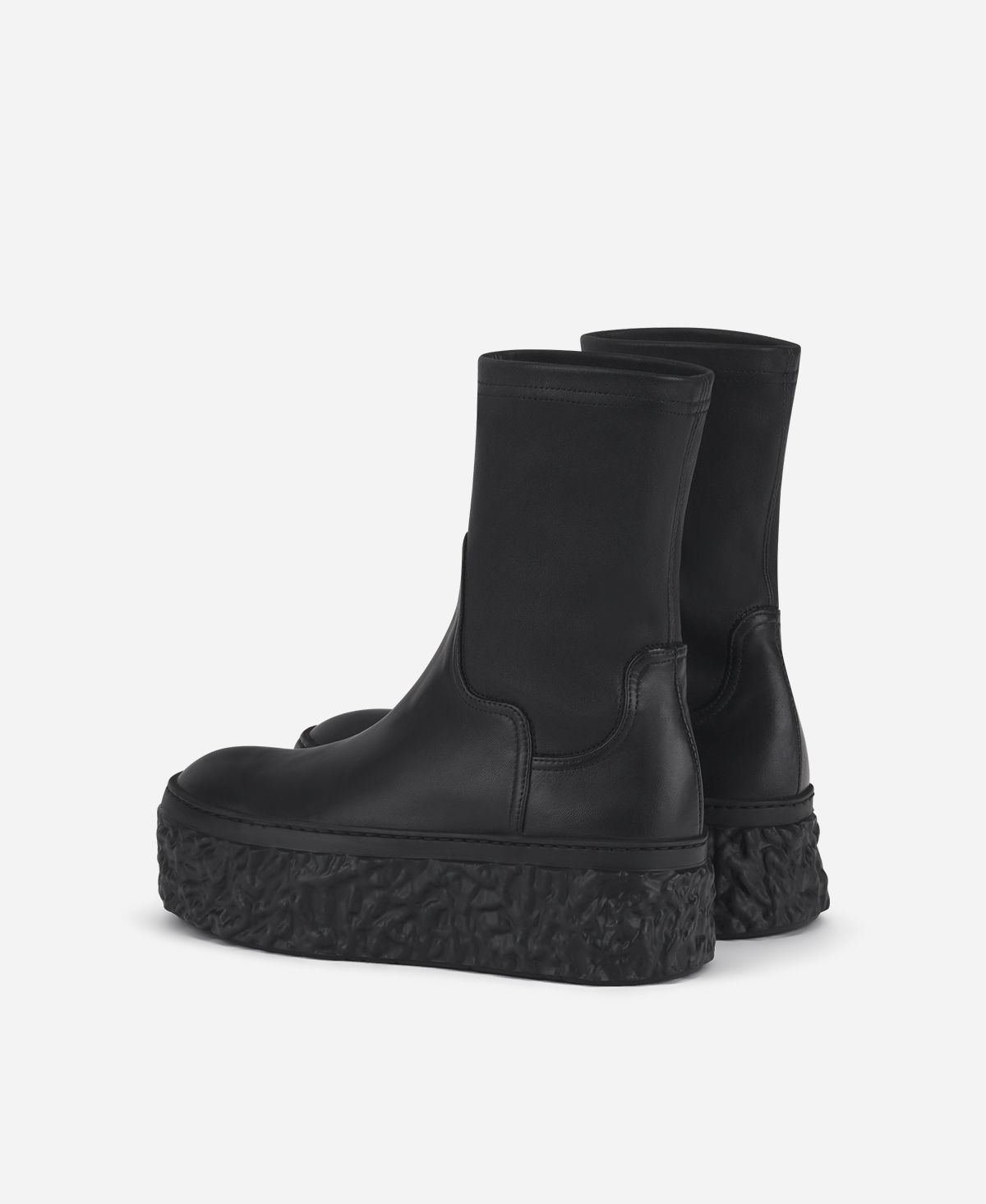 Agl Stivaletto stretch con platform Nero Magma Stretch Italy
