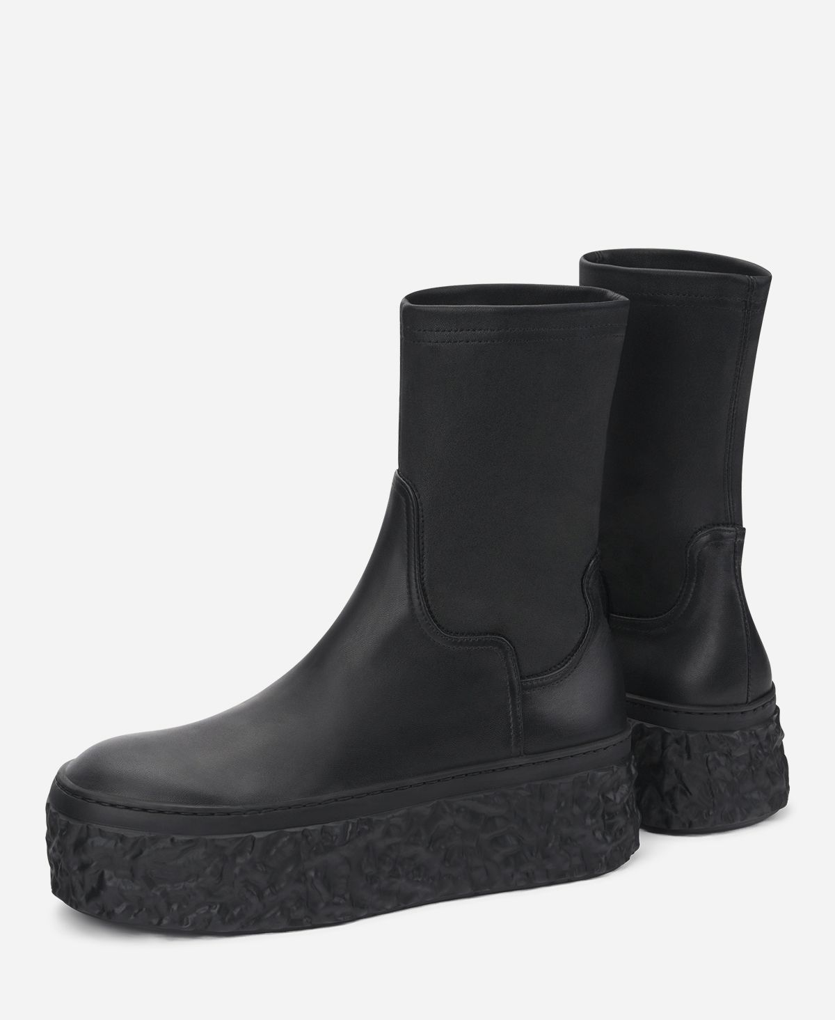 Agl Stivaletto stretch con platform Nero Magma Stretch Italy