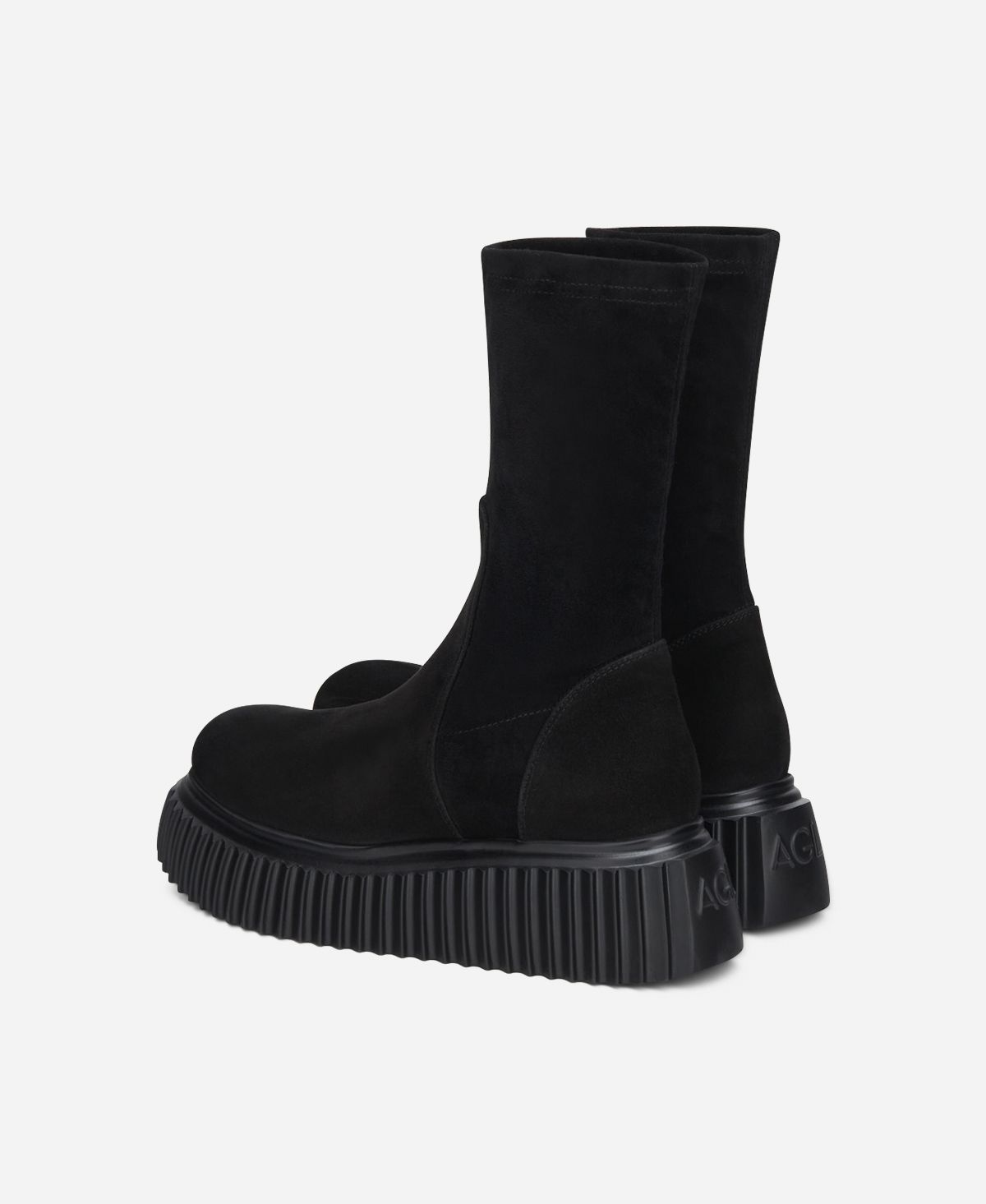 Agl Stivaletto in velour Nero MILAGROS STRETCH Spedizione Gratuita