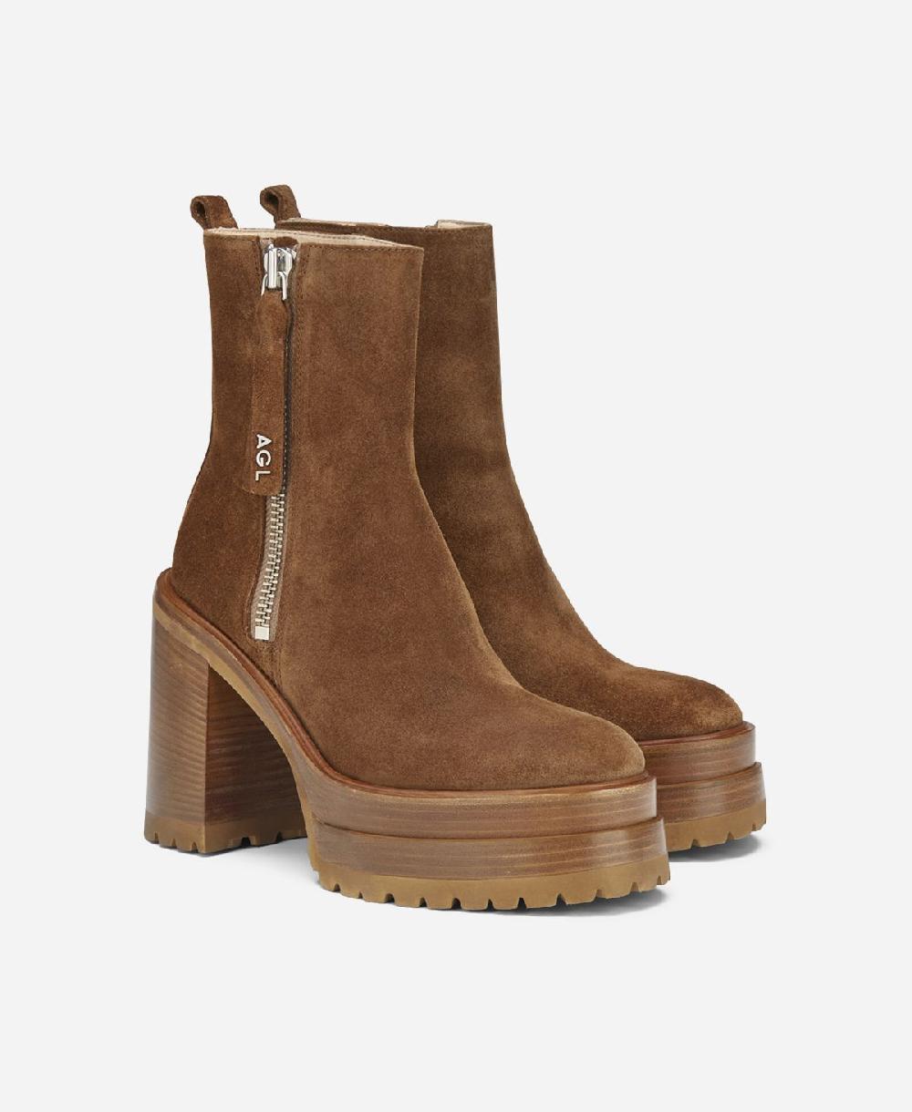 Agl Stivaletto in velour Cuoio Tora Offerta