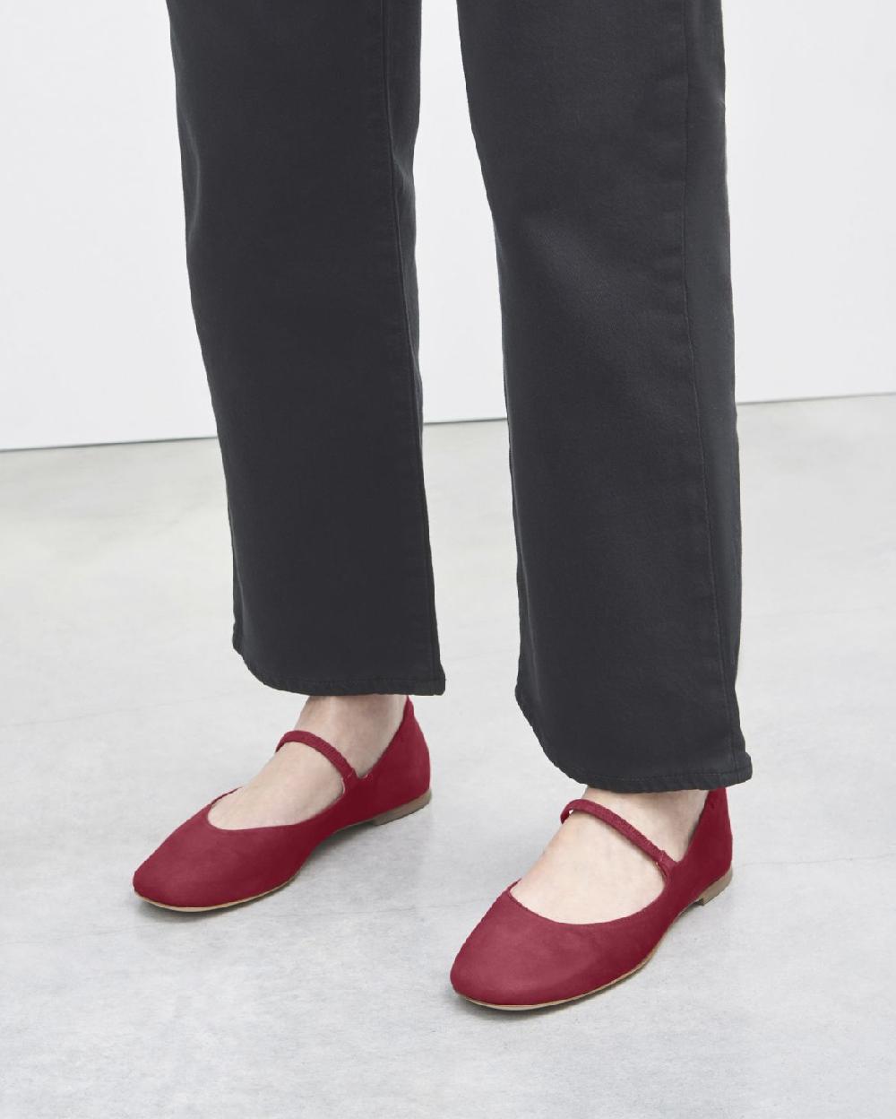 Agl Ballerina in velour Rosso Iris Hotsell