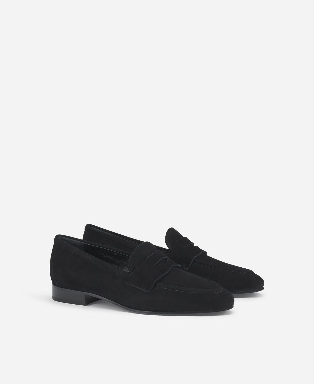 Agl Loafer in velour Nero Costanza Stitch Vendita Economica