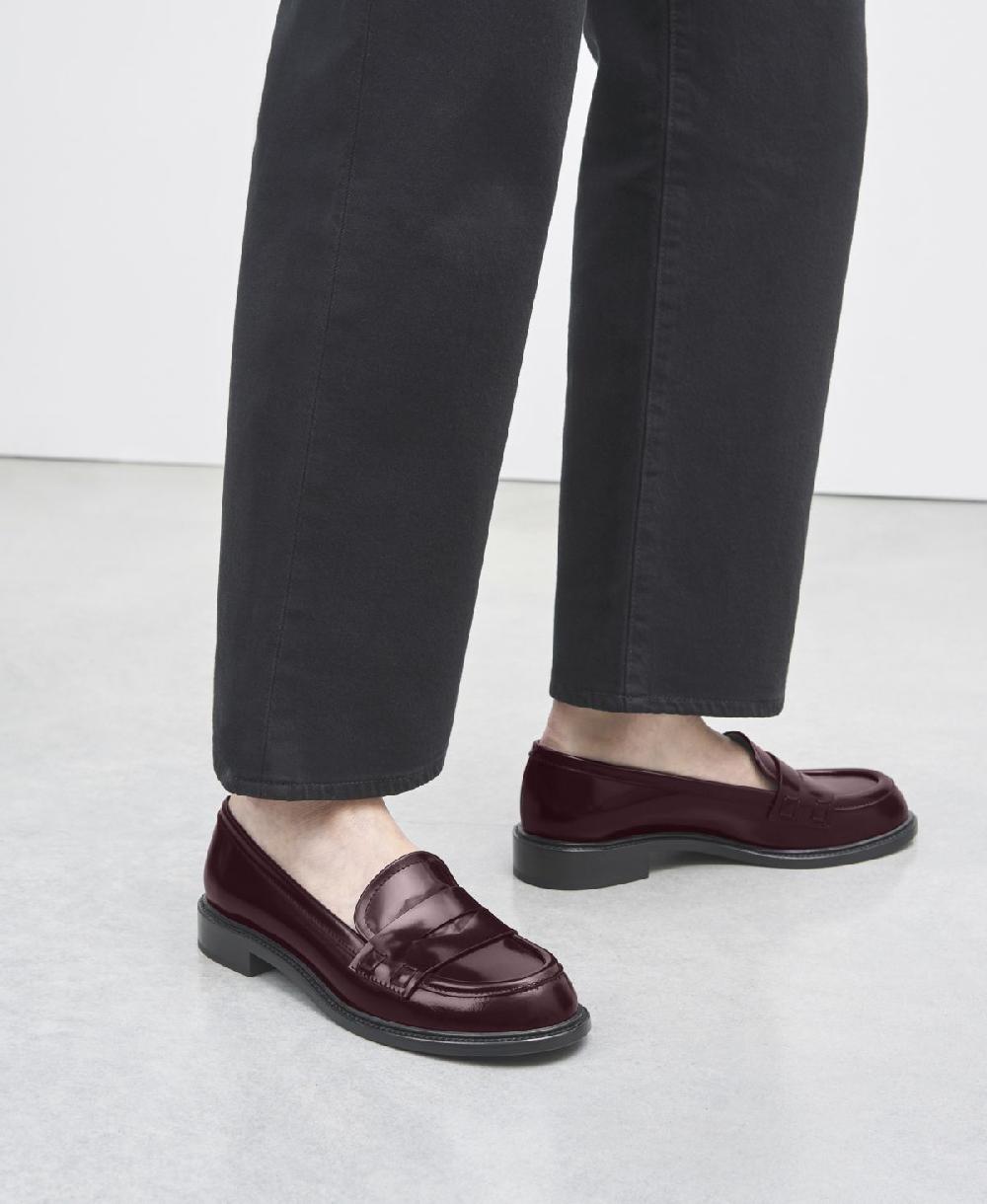 Agl Mocassino in pelle Bordeaux Olivia Nuova