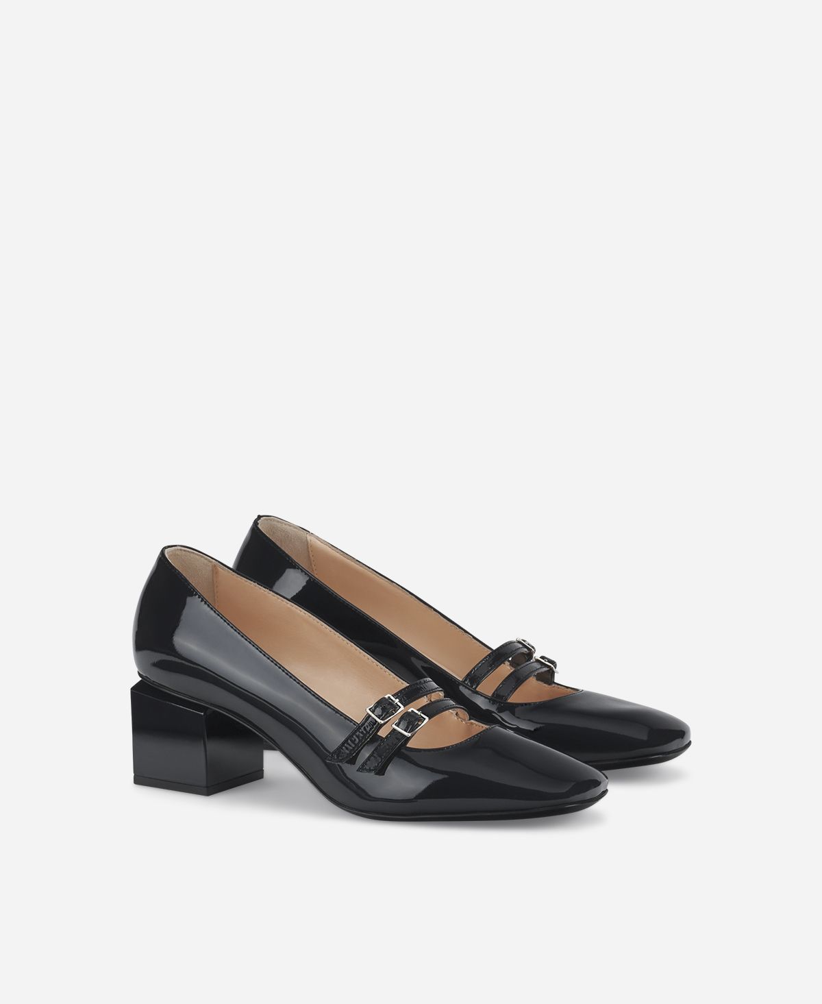 Agl Pump con cinturini Blu notte Angie Mary Jane Nuovo
