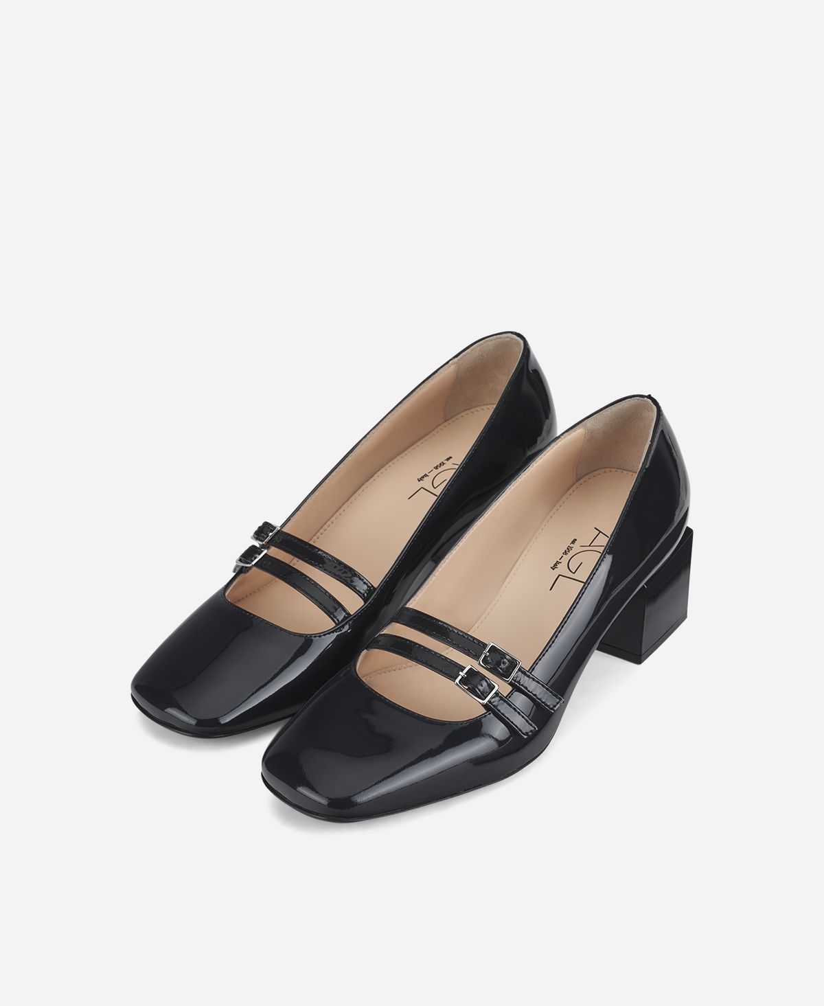 Agl Pump con cinturini Blu notte Angie Mary Jane Nuovo