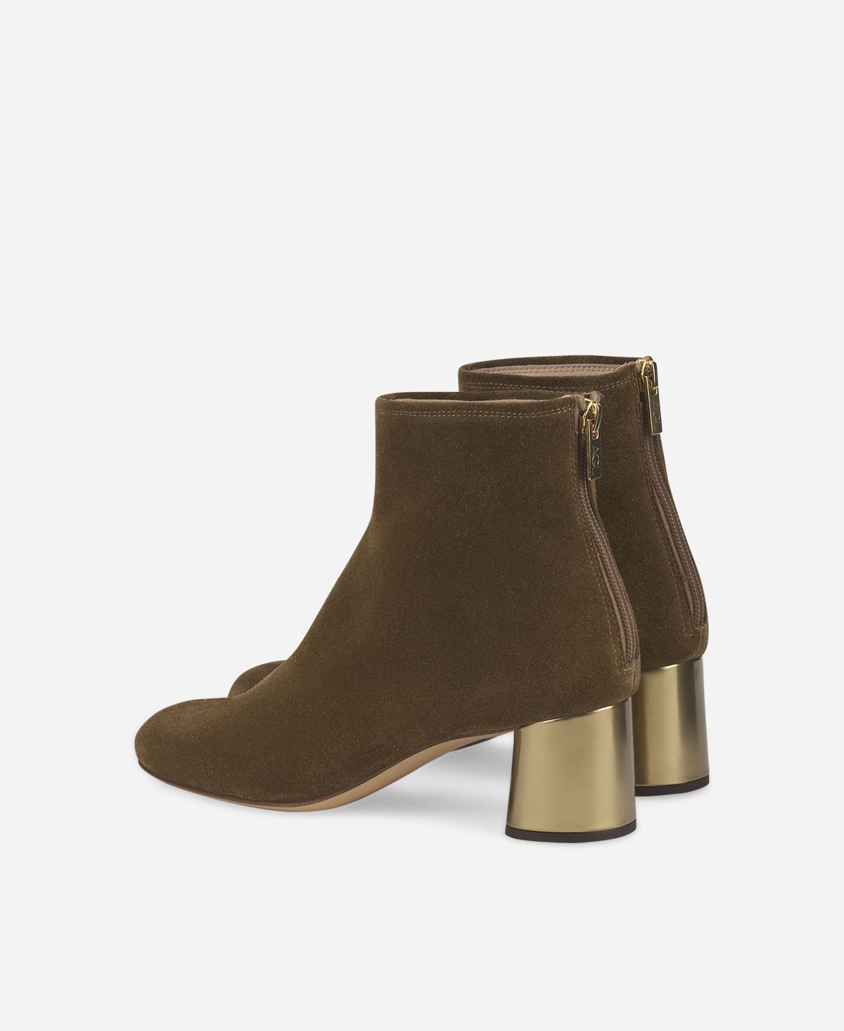 Agl Stivaletto in velour con tacco Verde Veta Precious Negozi Online
